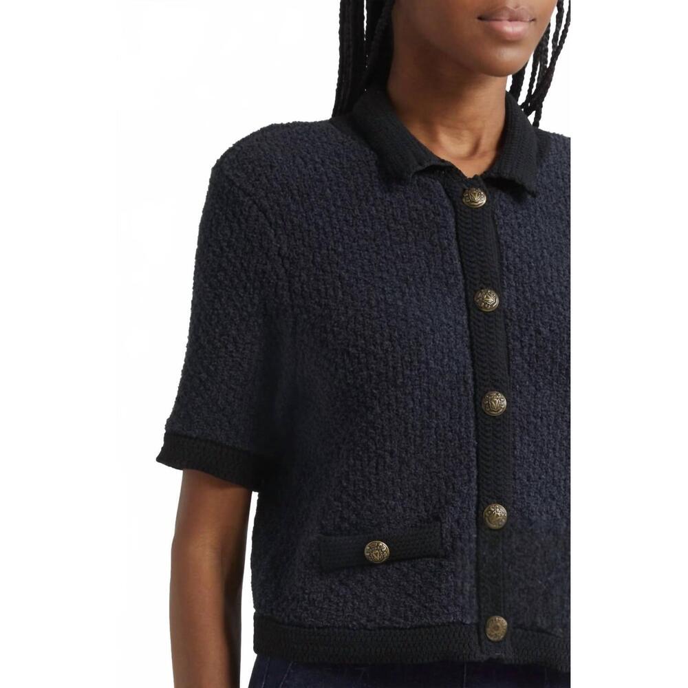 NEW VERONICA BEARD women's marie cardigan in navy - Picture 5 of 6